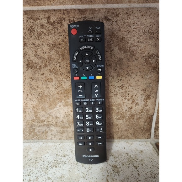 Genuine Panasonic TV remote control N2QAYB000570 TV Tested & works - Picture 1 of 5